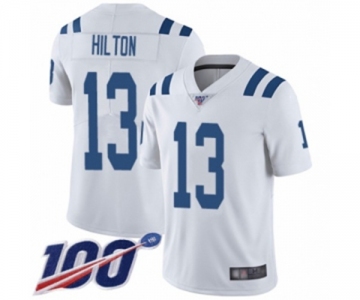 Men's Indianapolis Colts #13 T.Y. Hilton White Vapor Untouchable Limited Player 100th Season Football Jersey