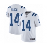 Men's Indianapolis Colts #14 Zach Pascal White Vapor Untouchable Limited Player Football Jersey