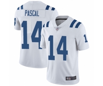 Men's Indianapolis Colts #14 Zach Pascal White Vapor Untouchable Limited Player Football Jersey