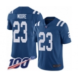 Men's Indianapolis Colts #23 Kenny Moore Royal Blue Team Color Vapor Untouchable Limited Player 100th Season Football Jersey