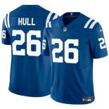 Men's Indianapolis Colts #26 Evan Hull Blue 2024 F.U.S.E. Vapor Limited Football Stitched Jersey