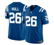 Men's Indianapolis Colts #26 Evan Hull Blue 2024 F.U.S.E. Vapor Limited Football Stitched Jersey