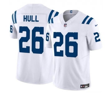 Men's Indianapolis Colts #26 Evan Hull White 2024 F.U.S.E. Vapor Limited Football Stitched Jersey