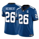 Men's Indianapolis Colts #26 Khalil Herbert Blue 2025 F.U.S.E. Throwback Vapor Limited Football Stitched Jersey