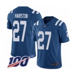 Men's Indianapolis Colts #27 Nate Hairston Royal Blue Team Color Vapor Untouchable Limited Player 100th Season Football Jersey