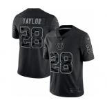 Men's Indianapolis Colts #28 Jonathan Taylor Black Reflective Limited Stitched Football Jersey