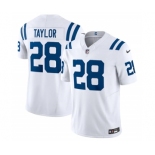 Men's Indianapolis Colts #28 Jonathan Taylor White 2023 F.U.S.E Vapor Untouchable Stitched Football Jersey