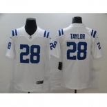 Men's Indianapolis Colts #28 Jonathan Taylor White Nike Royal Limited Jersey