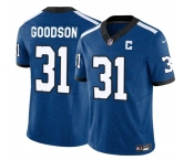 Men's Indianapolis Colts #31 Tyler Goodson Blue 2024 F.U.S.E. Throwback Vapor Limited Stitched Football Jersey