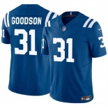 Men's Indianapolis Colts #31 Tyler Goodson Blue 2024 F.U.S.E. Vapor Limited Stitched Football Jersey