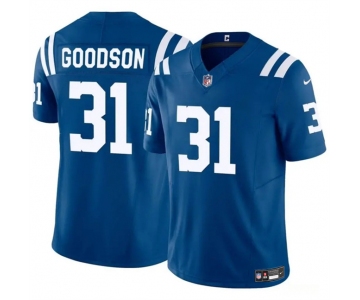 Men's Indianapolis Colts #31 Tyler Goodson Blue 2024 F.U.S.E. Vapor Limited Stitched Football Jersey