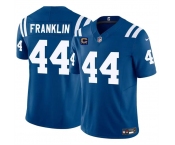 Men's Indianapolis Colts #44 Zaire Franklin Blue 2024 F.U.S.E. With 4-Star C Patch Vapor Limited Stitched Football Jersey