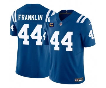 Men's Indianapolis Colts #44 Zaire Franklin Blue 2024 F.U.S.E. With 4-Star C Patch Vapor Limited Stitched Football Jersey