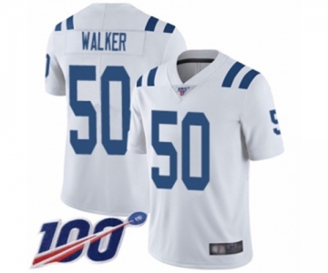 Men's Indianapolis Colts #50 Anthony Walker White Vapor Untouchable Limited Player 100th Season Football Jersey