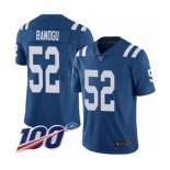 Men's Indianapolis Colts #52 Ben Banogu Royal Blue Team Color Vapor Untouchable Limited Player 100th Season Football Jersey