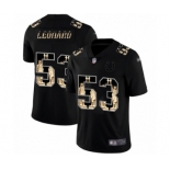 Men's Indianapolis Colts #53 Darius Leonard Limited Black Statue of Liberty Football Jersey