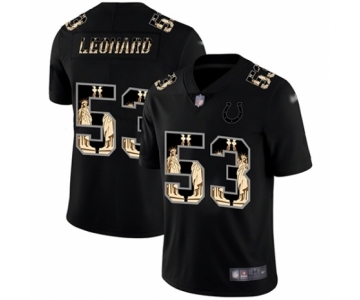 Men's Indianapolis Colts #53 Darius Leonard Limited Black Statue of Liberty Football Jersey