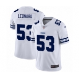 Men's Indianapolis Colts #53 Darius Leonard Limited White Team Logo Fashion Football Jersey