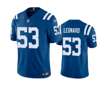 Men's Indianapolis Colts #53 Shaquille Leonard Blue 2023 F.U.S.E Vapor Untouchable Stitched Football Jersey