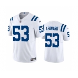 Men's Indianapolis Colts #53 Shaquille Leonard White 2023 F.U.S.E Vapor Untouchable Stitched Football Jersey