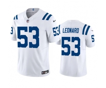 Men's Indianapolis Colts #53 Shaquille Leonard White 2023 F.U.S.E Vapor Untouchable Stitched Football Jersey