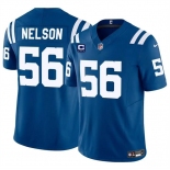 Men's Indianapolis Colts #56 Quenton Nelson Blue 2024 F.U.S.E. With 4-Star C Patch Vapor Limited Stitched Football Jersey