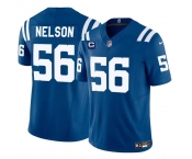 Men's Indianapolis Colts #56 Quenton Nelson Blue 2024 F.U.S.E. With 4-Star C Patch Vapor Limited Stitched Football Jersey