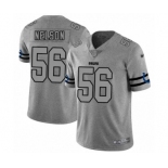 Men's Indianapolis Colts #56 Quenton Nelson Limited Gray Team Logo Gridiron Football Jersey