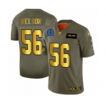 Men's Indianapolis Colts #56 Quenton Nelson Limited Olive Gold 2019 Salute to Service Football Jersey