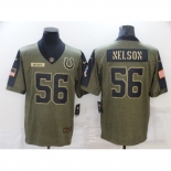 Men's Indianapolis Colts #56 Quenton Nelson Nike Olive 2021 Salute To Service Limited Player Jersey