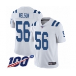 Men's Indianapolis Colts #56 Quenton Nelson White Vapor Untouchable Limited Player 100th Season Football Jersey