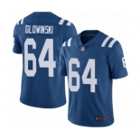 Men's Indianapolis Colts #64 Mark Glowinski Royal Blue Team Color Vapor Untouchable Limited Player Football Jersey