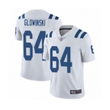 Men's Indianapolis Colts #64 Mark Glowinski White Vapor Untouchable Limited Player Football Jersey