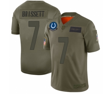 Men's Indianapolis Colts #7 Jacoby Brissett Limited Camo 2019 Salute to Service Football Jersey