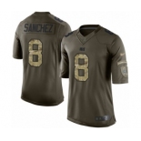 Men's Indianapolis Colts #8 Rigoberto Sanchez  Green Salute to Service Football Jersey