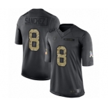 Men's Indianapolis Colts #8 Rigoberto Sanchez Limited Black 2016 Salute to Service Football Jersey