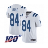 Men's Indianapolis Colts #84 Jack Doyle White Vapor Untouchable Limited Player 100th Season Football Jersey