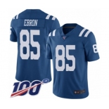 Men's Indianapolis Colts #85 Eric Ebron Limited Royal Blue Rush Vapor Untouchable 100th Season Football Jersey