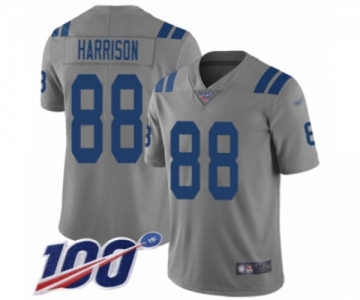 Men's Indianapolis Colts #88 Marvin Harrison Limited Gray Inverted Legend 100th Season Football Jersey