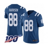 Men's Indianapolis Colts #88 Marvin Harrison Limited Royal Blue Rush Vapor Untouchable 100th Season Football Jersey