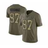 Men's Indianapolis Colts #97 Al-Quadin Muhammad Limited Olive Camo 2017 Salute to Service Football Jersey