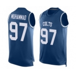 Men's Indianapolis Colts #97 Al-Quadin Muhammad Limited Royal Blue Player Name & Number Tank Top Football Jersey