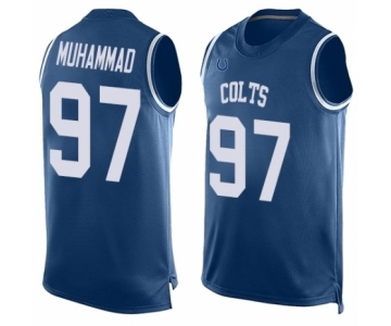 Men's Indianapolis Colts #97 Al-Quadin Muhammad Limited Royal Blue Player Name & Number Tank Top Football Jersey