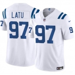 Men's Indianapolis Colts #97 Laiatu Latu White 2024 Draft F.U.S.E. Vapor Limited Football Stitched Jersey