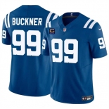 Men's Indianapolis Colts #99 DeForest Buckner Blue 2024 F.U.S.E. With 4-Star C Patch Vapor Limited Stitched Football Jersey