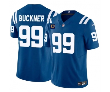 Men's Indianapolis Colts #99 DeForest Buckner Blue 2024 F.U.S.E. With 4-Star C Patch Vapor Limited Stitched Football Jersey