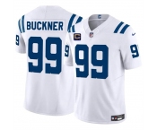 Men's Indianapolis Colts #99 DeForest Buckner White 2024 F.U.S.E. With 4-Star C Patch Vapor Limited Stitched Football Jersey