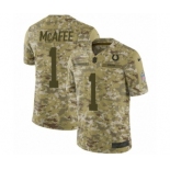 Men's Nike Indianapolis Colts #1 Pat McAfee Limited Camo 2018 Salute to Service NFL Jersey