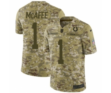 Men's Nike Indianapolis Colts #1 Pat McAfee Limited Camo 2018 Salute to Service NFL Jersey