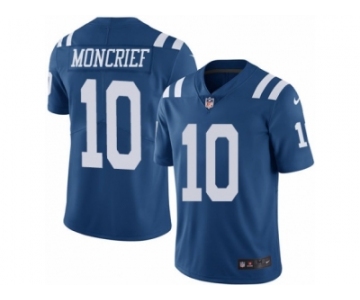 Men's Nike Indianapolis Colts #10 Donte Moncrief Limited Royal Blue Rush NFL Jersey